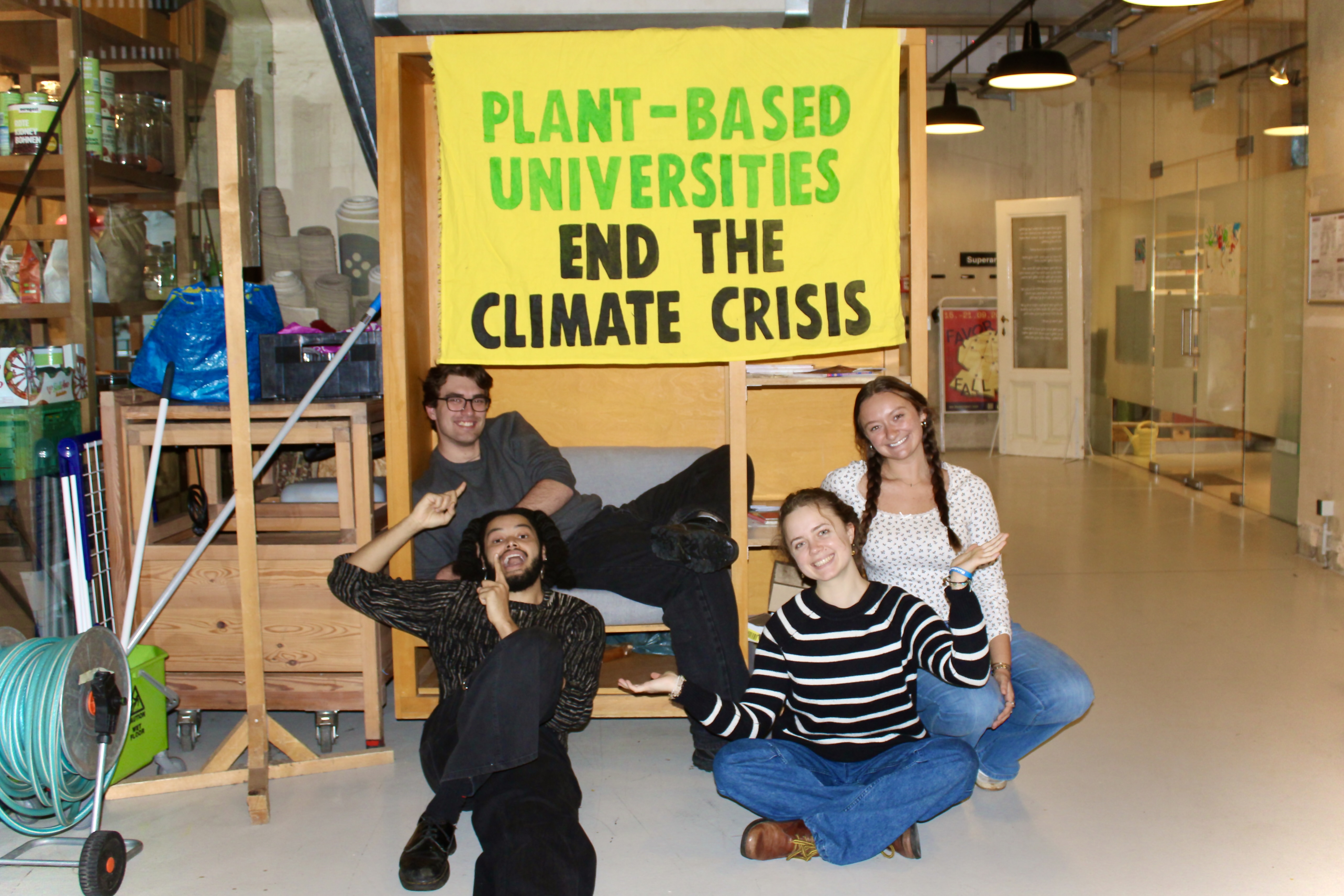 PBU Banner in Caritas community kitchen where we organise cooking events